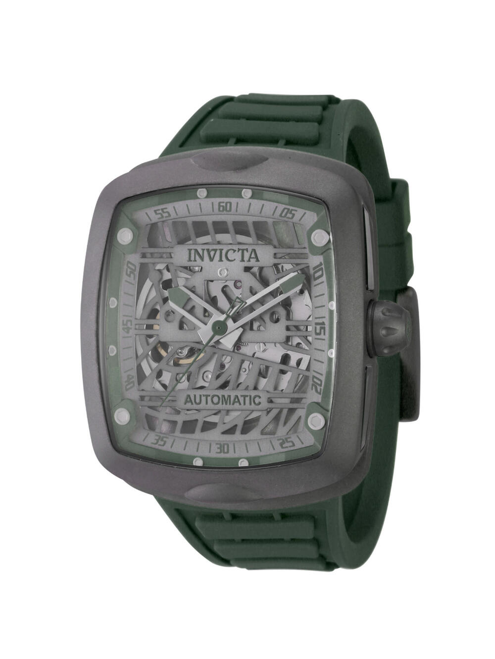 Invicta Automatic Men's Watch with Green Silicone Strap, 44mm (44213)